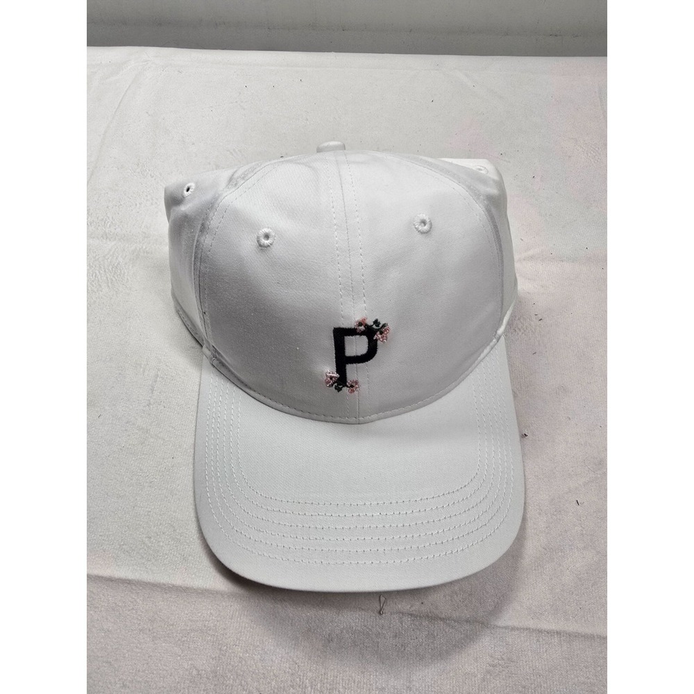 NEW Puma Golf Women's Dad Hat Cap White With P Floral